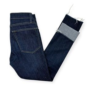 Imogene+Willie Virginia Dark Wash Raw Hem Jeans Size: 25